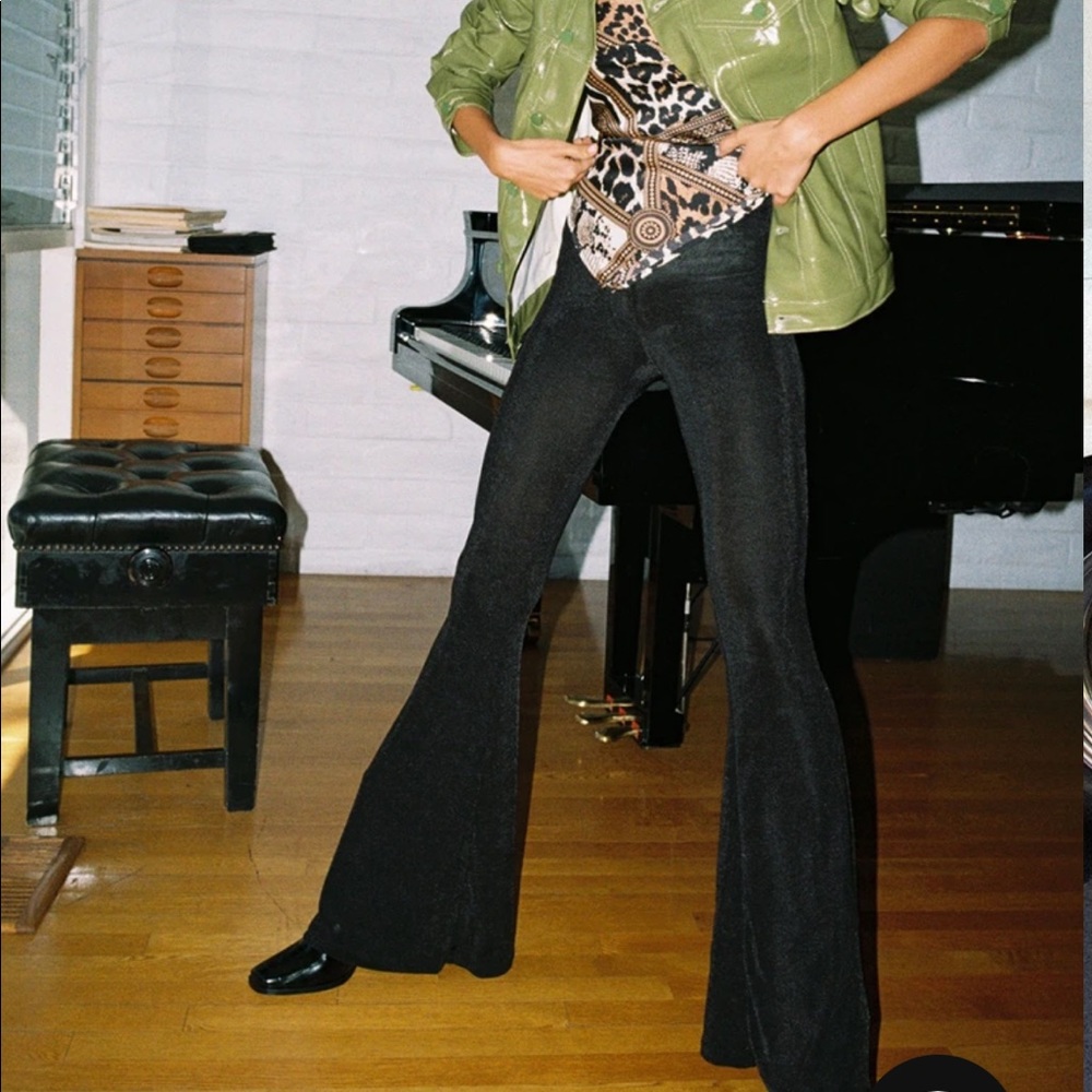 Princess Polly black boogie pants flare